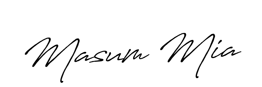 Also You can easily find your signature by using the search form. We will create Masum Mia name handwritten signature images for you free of cost using Antro_Vectra_Bolder sign style. Masum Mia signature style 7 images and pictures png