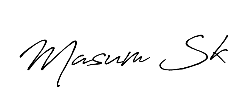 How to make Masum Sk signature? Antro_Vectra_Bolder is a professional autograph style. Create handwritten signature for Masum Sk name. Masum Sk signature style 7 images and pictures png