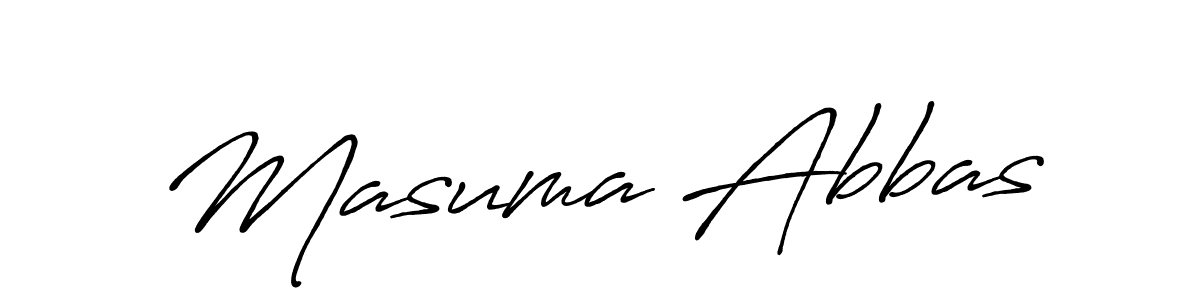 Also You can easily find your signature by using the search form. We will create Masuma Abbas name handwritten signature images for you free of cost using Antro_Vectra_Bolder sign style. Masuma Abbas signature style 7 images and pictures png