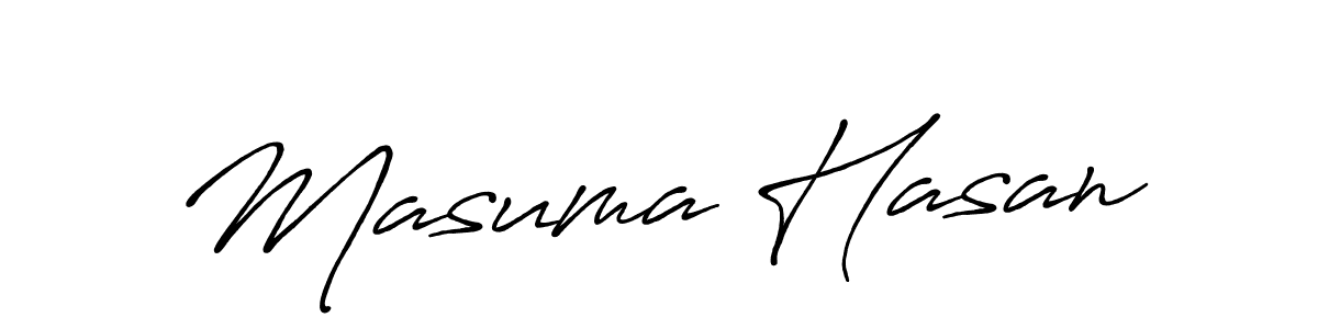 Also we have Masuma Hasan name is the best signature style. Create professional handwritten signature collection using Antro_Vectra_Bolder autograph style. Masuma Hasan signature style 7 images and pictures png