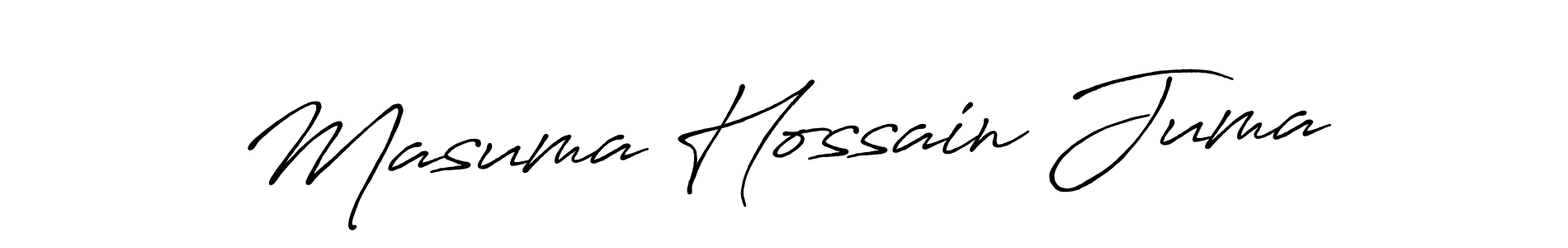 Similarly Antro_Vectra_Bolder is the best handwritten signature design. Signature creator online .You can use it as an online autograph creator for name Masuma Hossain Juma. Masuma Hossain Juma signature style 7 images and pictures png