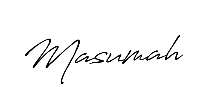 The best way (Antro_Vectra_Bolder) to make a short signature is to pick only two or three words in your name. The name Masumah include a total of six letters. For converting this name. Masumah signature style 7 images and pictures png