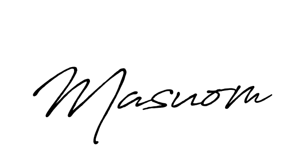 How to make Masuom signature? Antro_Vectra_Bolder is a professional autograph style. Create handwritten signature for Masuom name. Masuom signature style 7 images and pictures png
