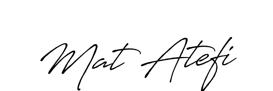 Also we have Mat Atefi name is the best signature style. Create professional handwritten signature collection using Antro_Vectra_Bolder autograph style. Mat Atefi signature style 7 images and pictures png