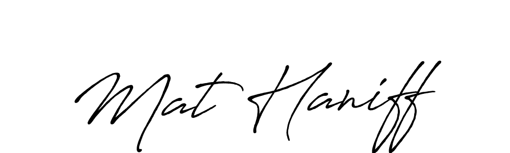 Similarly Antro_Vectra_Bolder is the best handwritten signature design. Signature creator online .You can use it as an online autograph creator for name Mat Haniff. Mat Haniff signature style 7 images and pictures png