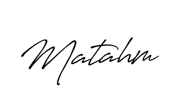How to make Matahm signature? Antro_Vectra_Bolder is a professional autograph style. Create handwritten signature for Matahm name. Matahm signature style 7 images and pictures png