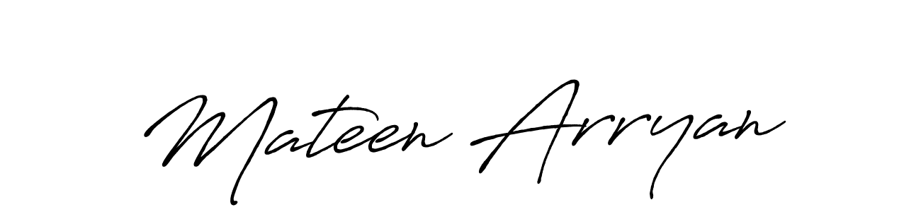 How to make Mateen Arryan signature? Antro_Vectra_Bolder is a professional autograph style. Create handwritten signature for Mateen Arryan name. Mateen Arryan signature style 7 images and pictures png