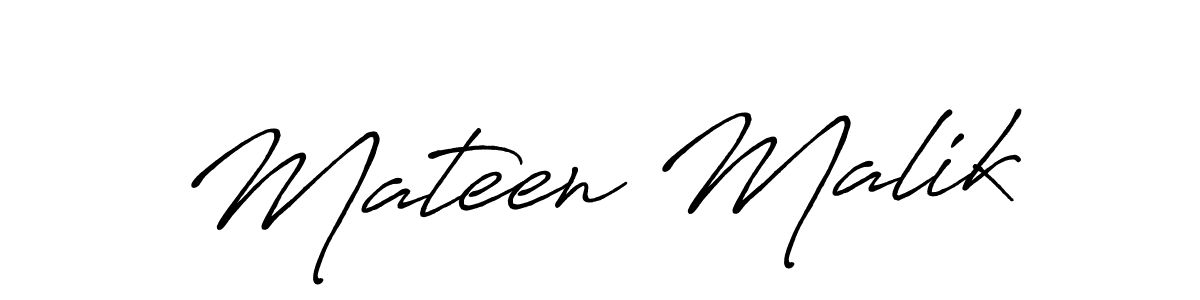 Mateen Malik stylish signature style. Best Handwritten Sign (Antro_Vectra_Bolder) for my name. Handwritten Signature Collection Ideas for my name Mateen Malik. Mateen Malik signature style 7 images and pictures png