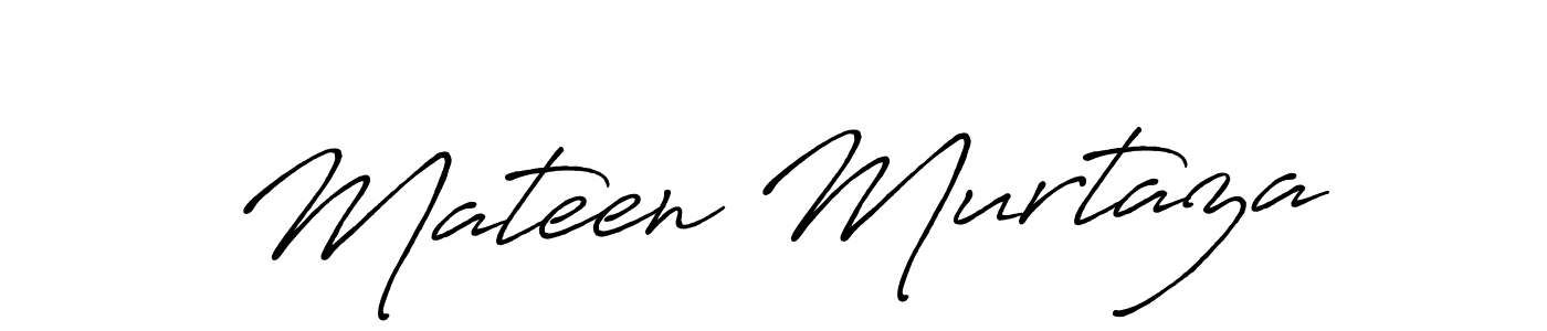 Make a beautiful signature design for name Mateen Murtaza. With this signature (Antro_Vectra_Bolder) style, you can create a handwritten signature for free. Mateen Murtaza signature style 7 images and pictures png