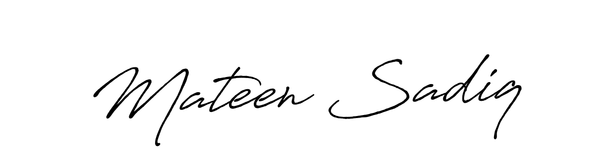 It looks lik you need a new signature style for name Mateen Sadiq. Design unique handwritten (Antro_Vectra_Bolder) signature with our free signature maker in just a few clicks. Mateen Sadiq signature style 7 images and pictures png