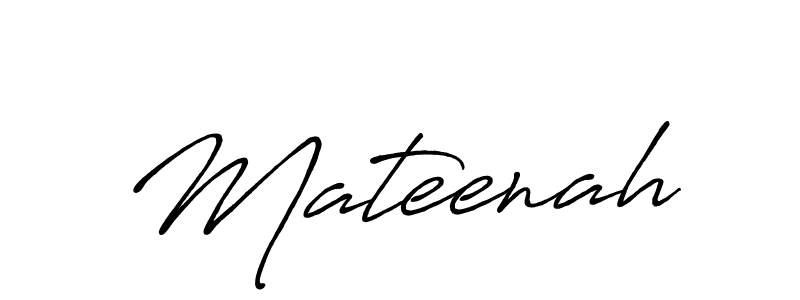 Make a beautiful signature design for name Mateenah. With this signature (Antro_Vectra_Bolder) style, you can create a handwritten signature for free. Mateenah signature style 7 images and pictures png