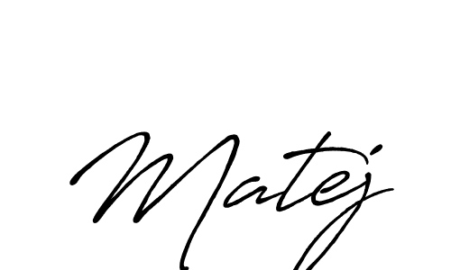 How to make Matej signature? Antro_Vectra_Bolder is a professional autograph style. Create handwritten signature for Matej name. Matej signature style 7 images and pictures png