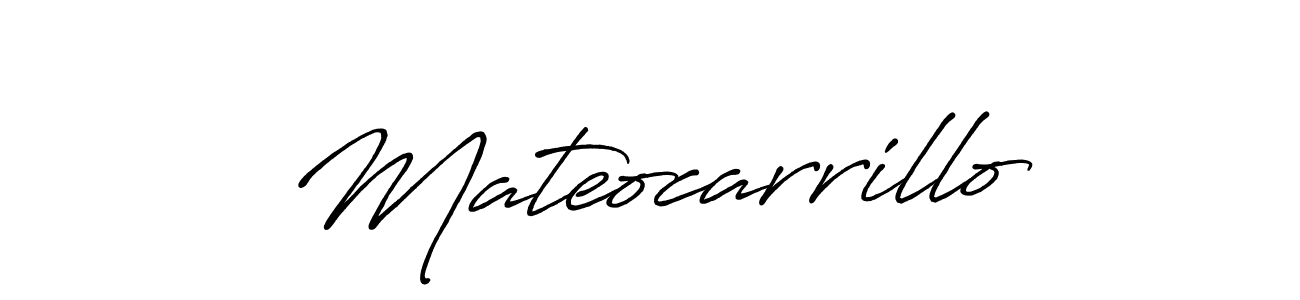 It looks lik you need a new signature style for name Mateocarrillo. Design unique handwritten (Antro_Vectra_Bolder) signature with our free signature maker in just a few clicks. Mateocarrillo signature style 7 images and pictures png