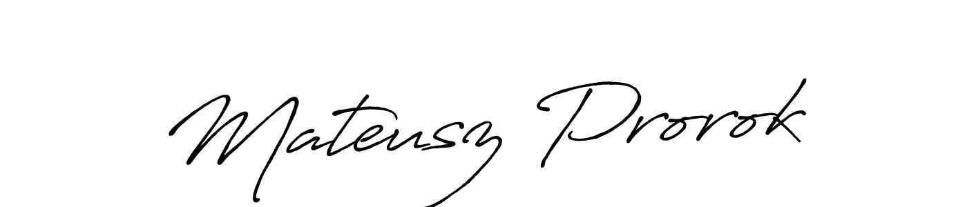 Create a beautiful signature design for name Mateusz Prorok. With this signature (Antro_Vectra_Bolder) fonts, you can make a handwritten signature for free. Mateusz Prorok signature style 7 images and pictures png