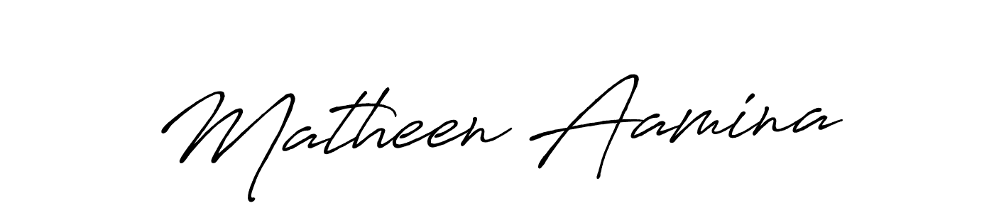 Also You can easily find your signature by using the search form. We will create Matheen Aamina name handwritten signature images for you free of cost using Antro_Vectra_Bolder sign style. Matheen Aamina signature style 7 images and pictures png