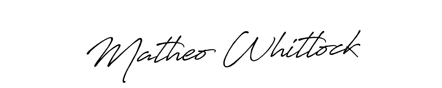 Create a beautiful signature design for name Matheo Whitlock. With this signature (Antro_Vectra_Bolder) fonts, you can make a handwritten signature for free. Matheo Whitlock signature style 7 images and pictures png