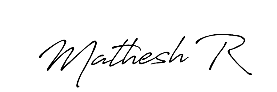 Create a beautiful signature design for name Mathesh R. With this signature (Antro_Vectra_Bolder) fonts, you can make a handwritten signature for free. Mathesh R signature style 7 images and pictures png