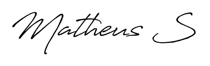A modern signature idea for name Matheus S using Antro_Vectra_Bolder font. Clean strokes and elegant curves make it stand out instantly. Matheus S signature style 7 images and pictures png
