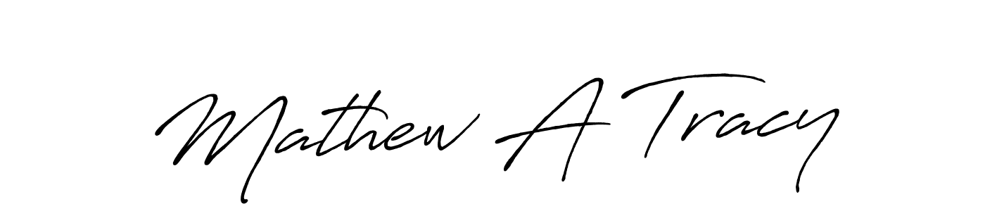 How to make Mathew A Tracy name signature. Use Antro_Vectra_Bolder style for creating short signs online. This is the latest handwritten sign. Mathew A Tracy signature style 7 images and pictures png
