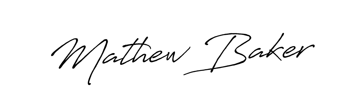 Design your own signature with our free online signature maker. With this signature software, you can create a handwritten (Antro_Vectra_Bolder) signature for name Mathew Baker. Mathew Baker signature style 7 images and pictures png