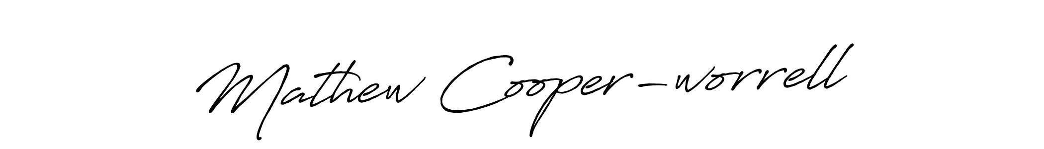 Use a signature maker to create a handwritten signature online. With this signature software, you can design (Antro_Vectra_Bolder) your own signature for name Mathew Cooper-worrell. Mathew Cooper-worrell signature style 7 images and pictures png