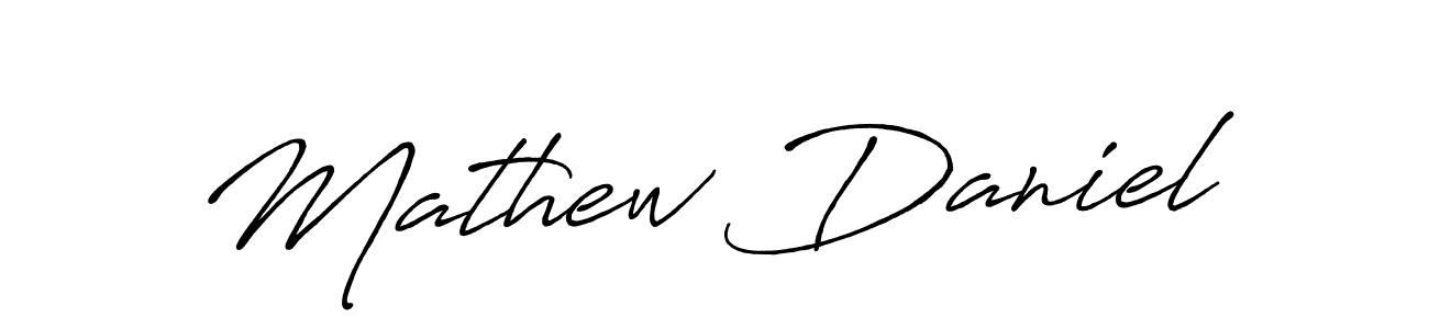 Make a beautiful signature design for name Mathew Daniel. With this signature (Antro_Vectra_Bolder) style, you can create a handwritten signature for free. Mathew Daniel signature style 7 images and pictures png