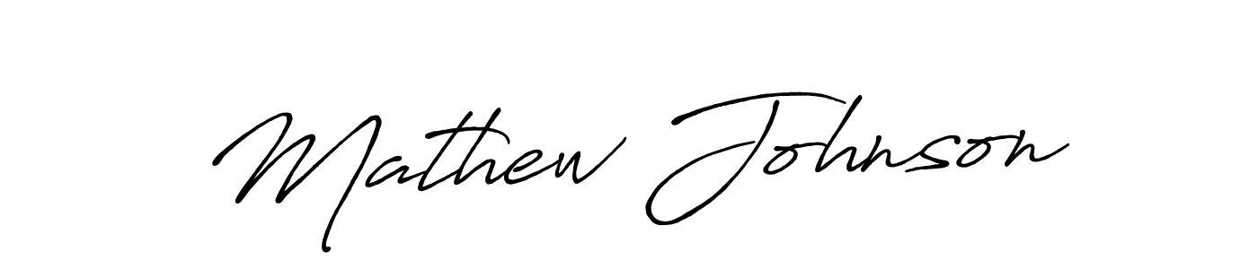 Design your own signature with our free online signature maker. With this signature software, you can create a handwritten (Antro_Vectra_Bolder) signature for name Mathew Johnson. Mathew Johnson signature style 7 images and pictures png