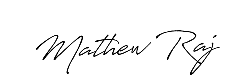 Mathew Raj stylish signature style. Best Handwritten Sign (Antro_Vectra_Bolder) for my name. Handwritten Signature Collection Ideas for my name Mathew Raj. Mathew Raj signature style 7 images and pictures png