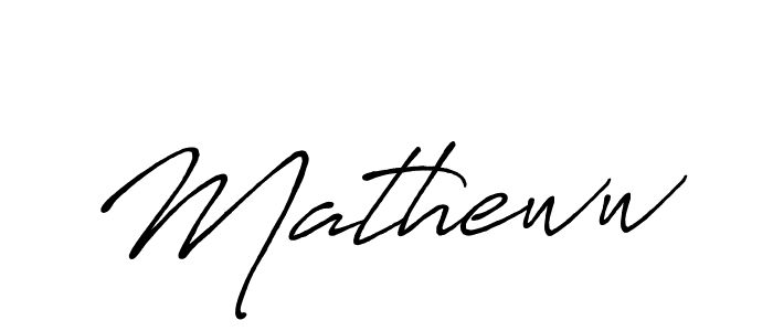 Design your own signature with our free online signature maker. With this signature software, you can create a handwritten (Antro_Vectra_Bolder) signature for name Matheww. Matheww signature style 7 images and pictures png