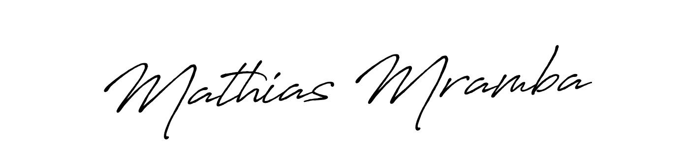 How to make Mathias Mramba name signature. Use Antro_Vectra_Bolder style for creating short signs online. This is the latest handwritten sign. Mathias Mramba signature style 7 images and pictures png
