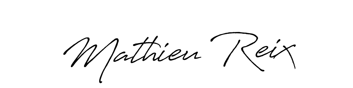 Use a signature maker to create a handwritten signature online. With this signature software, you can design (Antro_Vectra_Bolder) your own signature for name Mathieu Reix. Mathieu Reix signature style 7 images and pictures png