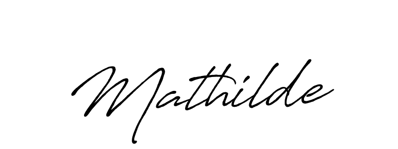 Make a beautiful signature design for name Mathilde. With this signature (Antro_Vectra_Bolder) style, you can create a handwritten signature for free. Mathilde signature style 7 images and pictures png