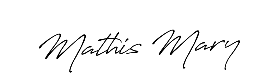How to make Mathis Mary name signature. Use Antro_Vectra_Bolder style for creating short signs online. This is the latest handwritten sign. Mathis Mary signature style 7 images and pictures png
