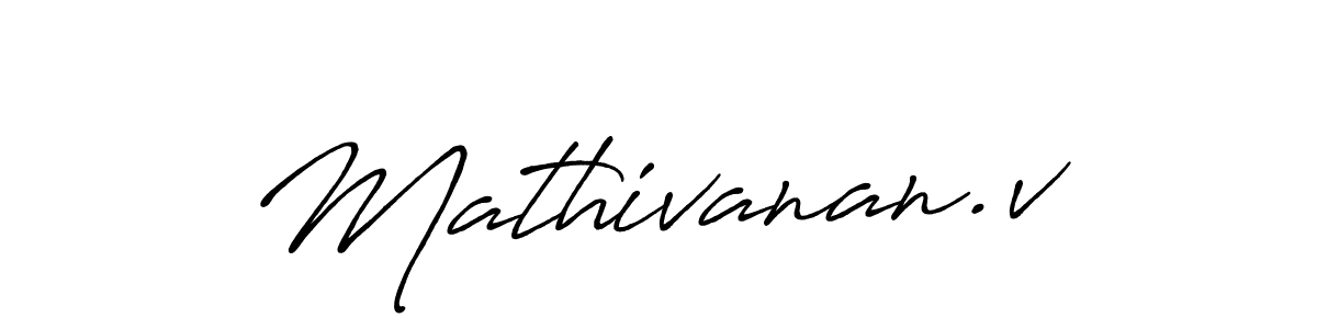 if you are searching for the best signature style for your name Mathivanan.v. so please give up your signature search. here we have designed multiple signature styles  using Antro_Vectra_Bolder. Mathivanan.v signature style 7 images and pictures png