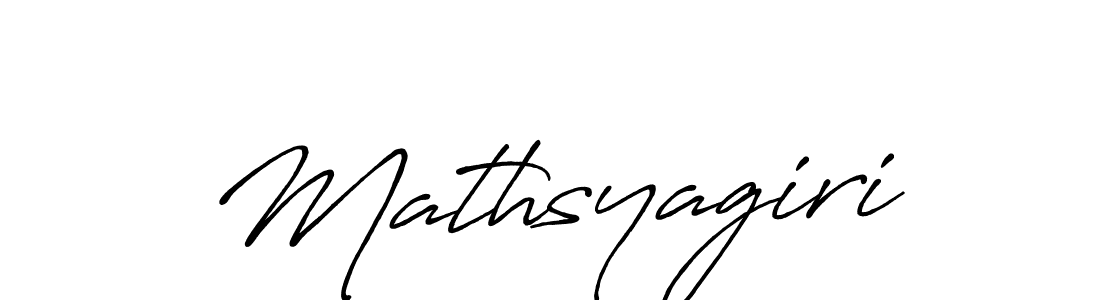 Create a beautiful signature design for name Mathsyagiri. With this signature (Antro_Vectra_Bolder) fonts, you can make a handwritten signature for free. Mathsyagiri signature style 7 images and pictures png