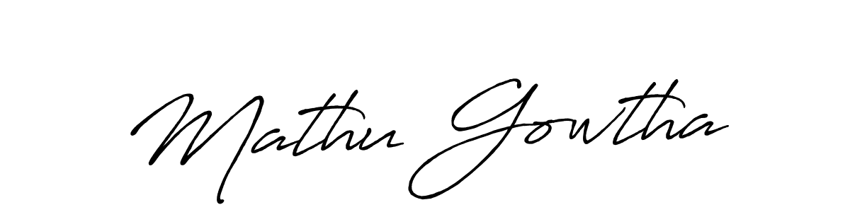 Use a signature maker to create a handwritten signature online. With this signature software, you can design (Antro_Vectra_Bolder) your own signature for name Mathu Gowtha. Mathu Gowtha signature style 7 images and pictures png