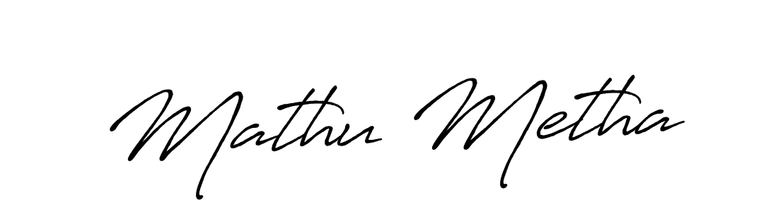 Similarly Antro_Vectra_Bolder is the best handwritten signature design. Signature creator online .You can use it as an online autograph creator for name Mathu Metha. Mathu Metha signature style 7 images and pictures png