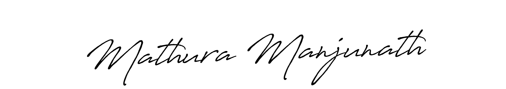 Design your own signature with our free online signature maker. With this signature software, you can create a handwritten (Antro_Vectra_Bolder) signature for name Mathura Manjunath. Mathura Manjunath signature style 7 images and pictures png
