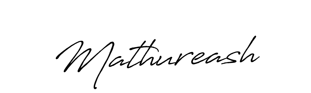 Make a beautiful signature design for name Mathureash. With this signature (Antro_Vectra_Bolder) style, you can create a handwritten signature for free. Mathureash signature style 7 images and pictures png