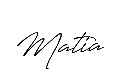 Create a beautiful signature design for name Matia. With this signature (Antro_Vectra_Bolder) fonts, you can make a handwritten signature for free. Matia signature style 7 images and pictures png