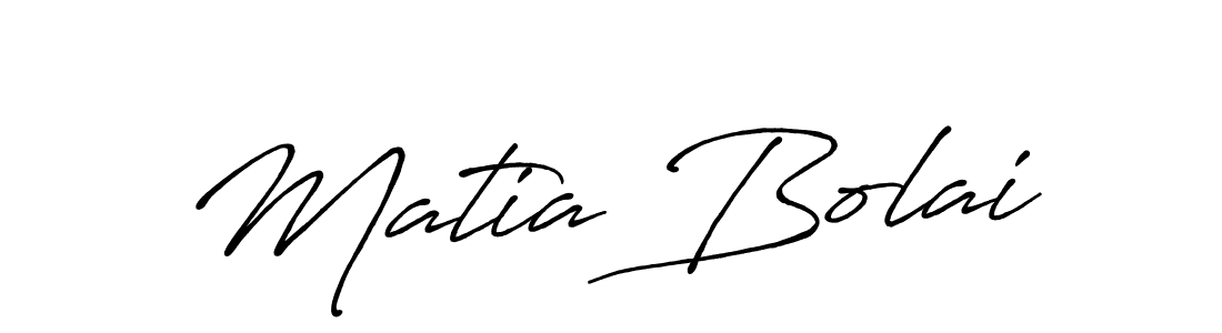 Use a signature maker to create a handwritten signature online. With this signature software, you can design (Antro_Vectra_Bolder) your own signature for name Matia Bolai. Matia Bolai signature style 7 images and pictures png