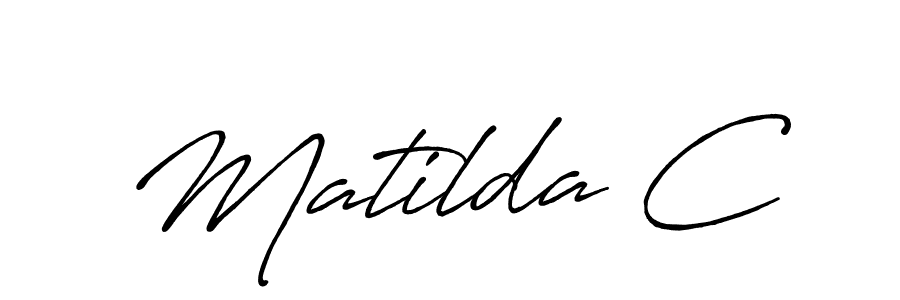 Matilda C stylish signature style. Best Handwritten Sign (Antro_Vectra_Bolder) for my name. Handwritten Signature Collection Ideas for my name Matilda C. Matilda C signature style 7 images and pictures png
