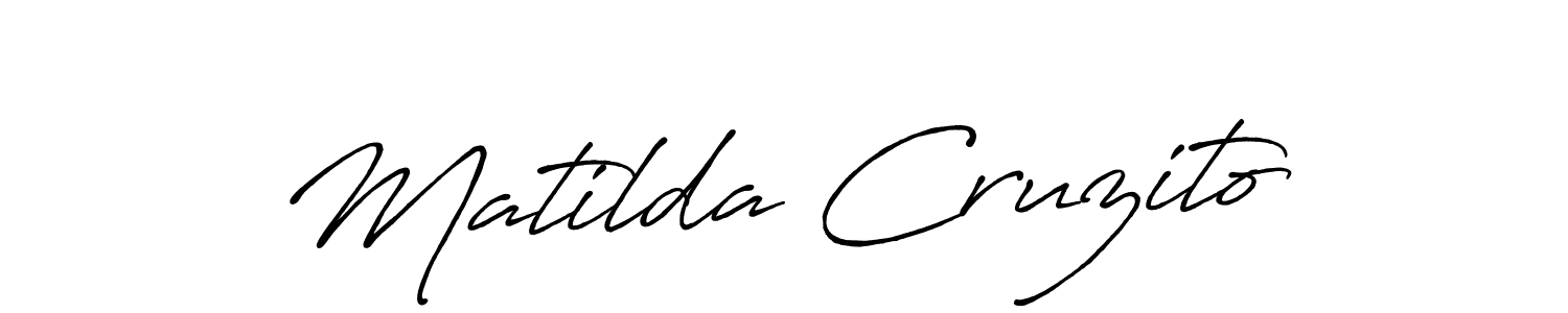 Use a signature maker to create a handwritten signature online. With this signature software, you can design (Antro_Vectra_Bolder) your own signature for name Matilda Cruzito. Matilda Cruzito signature style 7 images and pictures png