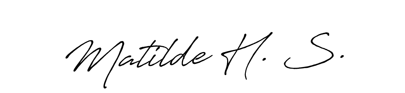 Check out images of Autograph of Matilde H. S. name. Actor Matilde H. S. Signature Style. Antro_Vectra_Bolder is a professional sign style online. Matilde H. S. signature style 7 images and pictures png