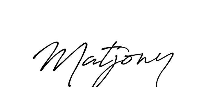 Matjony stylish signature style. Best Handwritten Sign (Antro_Vectra_Bolder) for my name. Handwritten Signature Collection Ideas for my name Matjony. Matjony signature style 7 images and pictures png