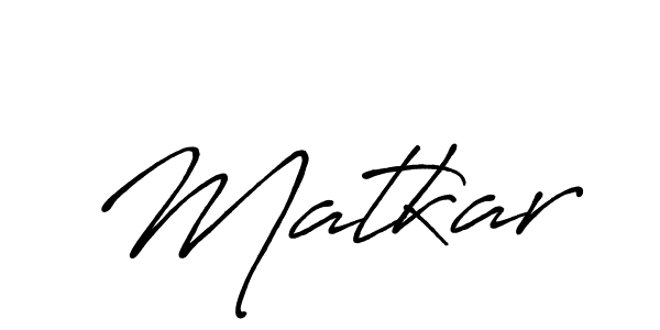 Use a signature maker to create a handwritten signature online. With this signature software, you can design (Antro_Vectra_Bolder) your own signature for name Matkar. Matkar signature style 7 images and pictures png