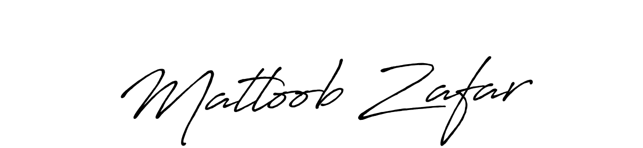 Make a beautiful signature design for name Matloob Zafar. With this signature (Antro_Vectra_Bolder) style, you can create a handwritten signature for free. Matloob Zafar signature style 7 images and pictures png