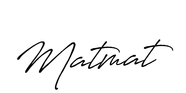 Also we have Matmat name is the best signature style. Create professional handwritten signature collection using Antro_Vectra_Bolder autograph style. Matmat signature style 7 images and pictures png