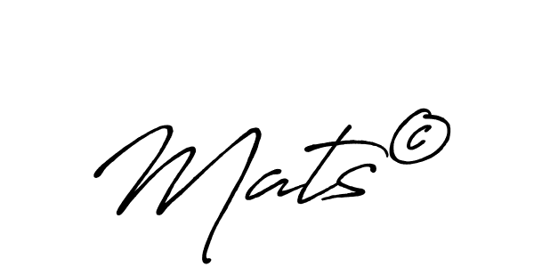 Create a beautiful signature design for name Mats©. With this signature (Antro_Vectra_Bolder) fonts, you can make a handwritten signature for free. Mats© signature style 7 images and pictures png