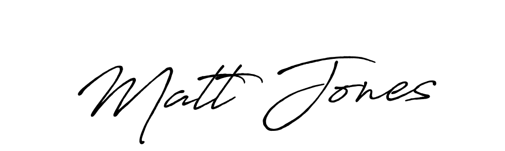 How to make Matt Jones name signature. Use Antro_Vectra_Bolder style for creating short signs online. This is the latest handwritten sign. Matt Jones signature style 7 images and pictures png
